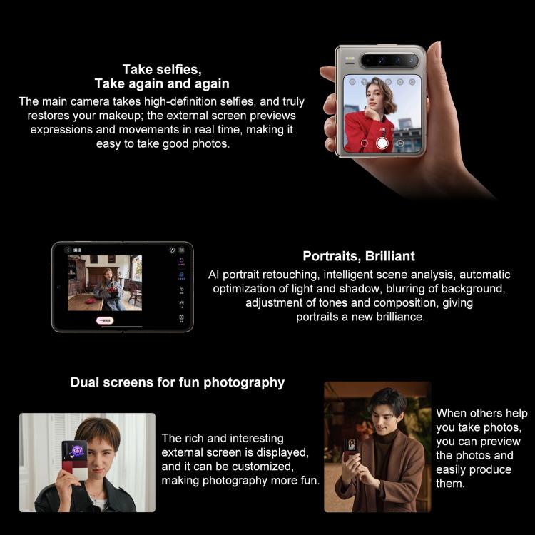 HUAWEI Pura X, 12GB+512GB, Side Fingerprint Identification, 6.3 inch + 3.5 inch HarmonyOS 5.0.1 Octa Core, NFC, OTG, Not Support Google Play, 12GB+512GB HUAWEI Pura X, 12GB+512GB, Side Fingerprint Identification, 6.3 inch + 3.5 inch HarmonyOS 5.0.1 Octa Core, NFC, OTG, Not Support Google Play, 12GB+512GB